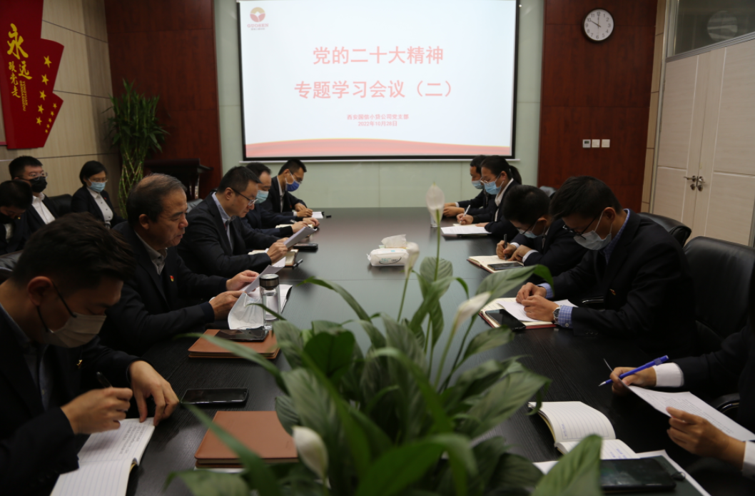 國信小貸黨支部召開黨的二十大精神專題學(xué)習(xí)會(huì)議(二)
